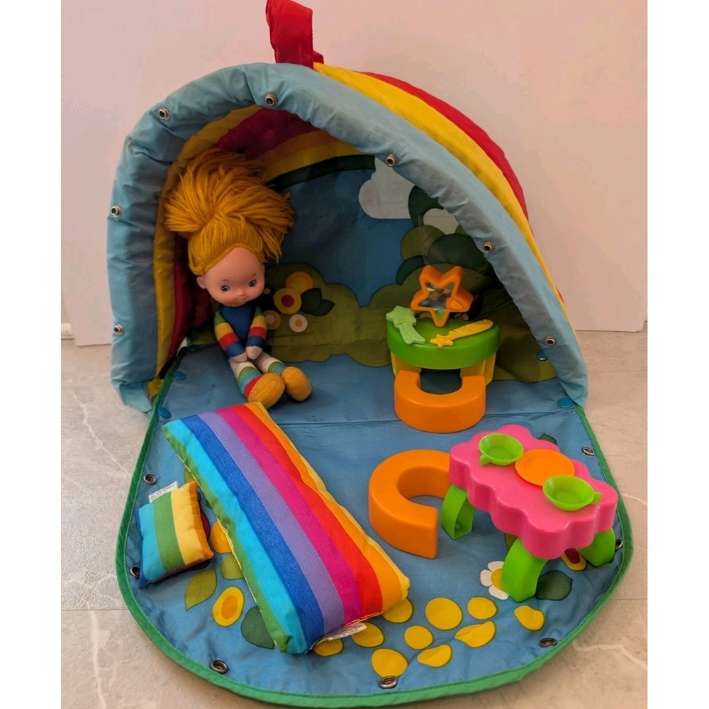 Vtg 1983 Rainbow Brite Hallmark Playset House w Doll, Furniture Accessories READ